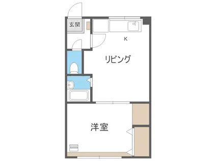 19広和ビル(1DK/2階)の間取り写真