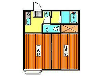 タウニィ松崎(2K/2階)の間取り写真