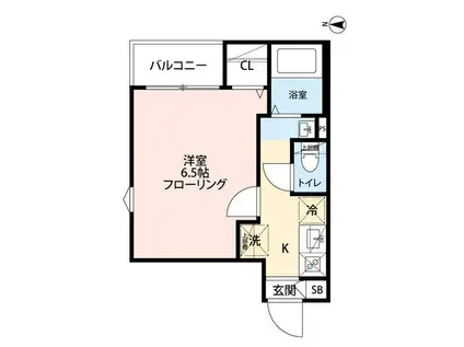 グランクオールお花茶屋(1K/1階)の間取り写真