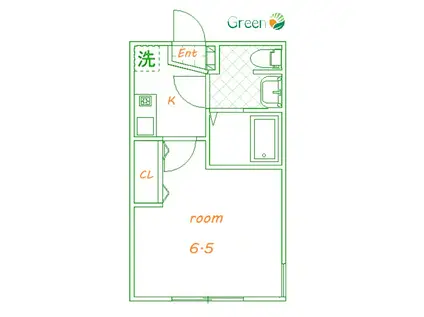 MY RESIDENCE鴨宮駅前(1K/2階)の間取り写真