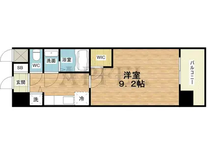 アーデンタワー靭公園(1K/12階)の間取り写真