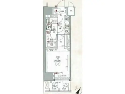 ル・リオン西日暮里(1K/4階)の間取り写真