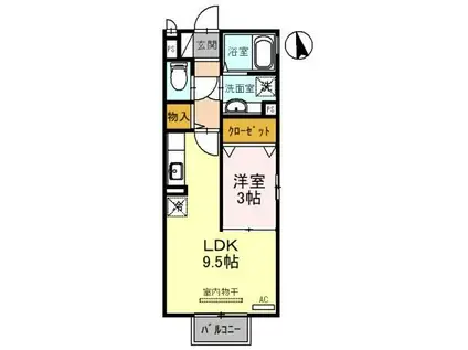 CKC- III(1LDK/2階)の間取り写真
