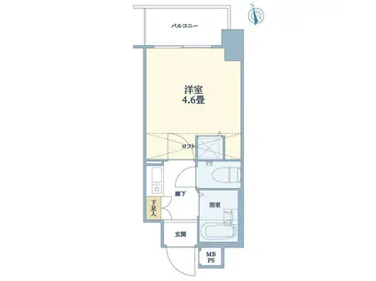 アーバンヒルズ上野(1K/7階)の間取り写真