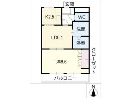 ESTELLA(1LDK/1階)の間取り写真