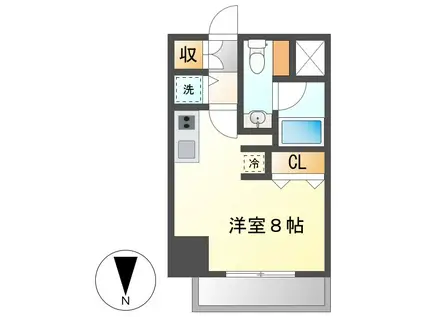 エグゼプレジオ(ワンルーム/11階)の間取り写真