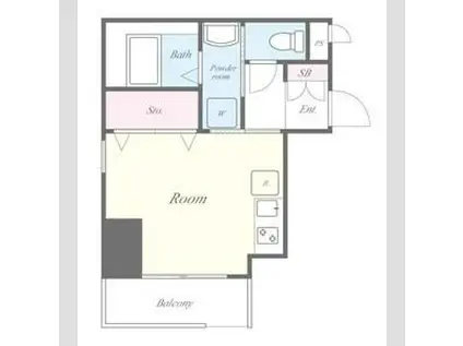 ラ・ルーシュ泉(ワンルーム/9階)の間取り写真