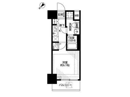 プレール・ドゥーク目白(1K/9階)の間取り写真