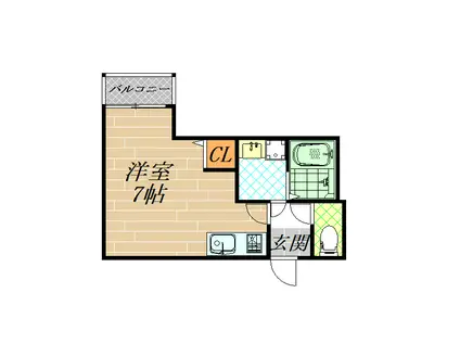 JDグラン太子橋(1K/1階)の間取り写真