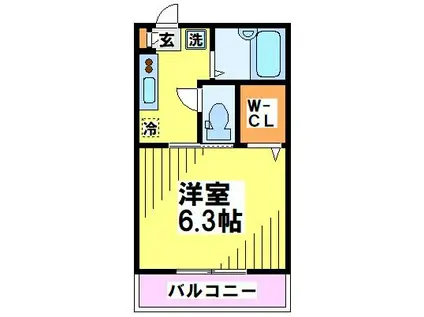 メゾンフォーチュン(1K/2階)の間取り写真