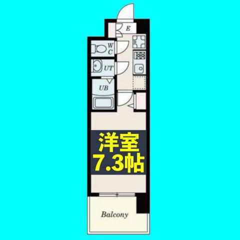 S-FORT大須観音(1K/14階)の間取り写真