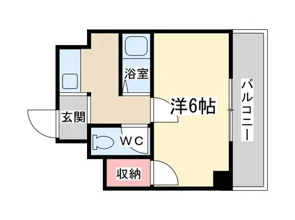 ドエル南森町(1K/6階)の間取り写真