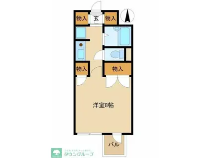 石井マンション(1K/5階)の間取り写真