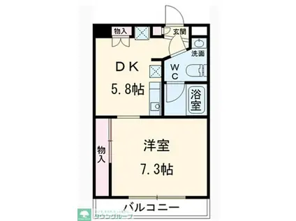 KS-DIO(1DK/4階)の間取り写真