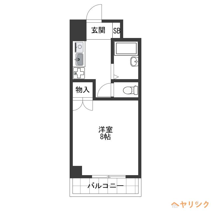 ピア ボナール(1K/2階)の間取り写真