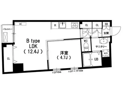 リブリ・FIONA(1LDK/2階)の間取り写真