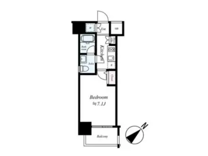 ジェノビィア高田馬場(1K/3階)の間取り写真