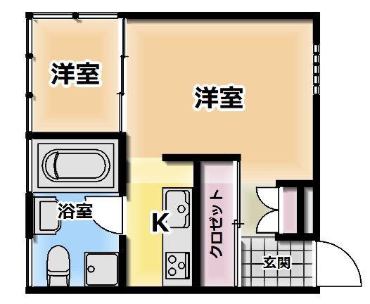 京都みやび(1SK/1階)の間取り写真