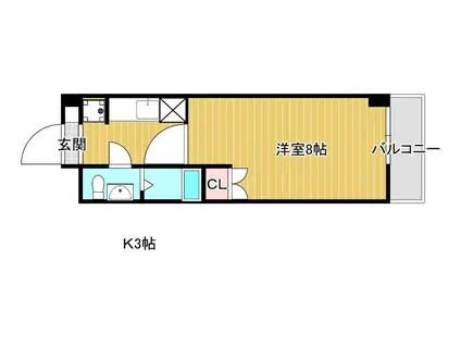 MCマンション(1K/4階)の間取り写真