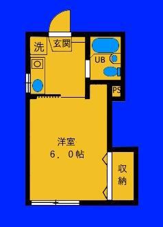 サンハイツ岡野(1K/1階)の間取り写真