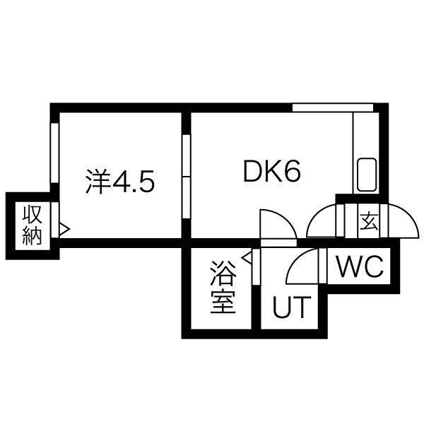カーサソレアード(1LDK/3階)の間取り写真