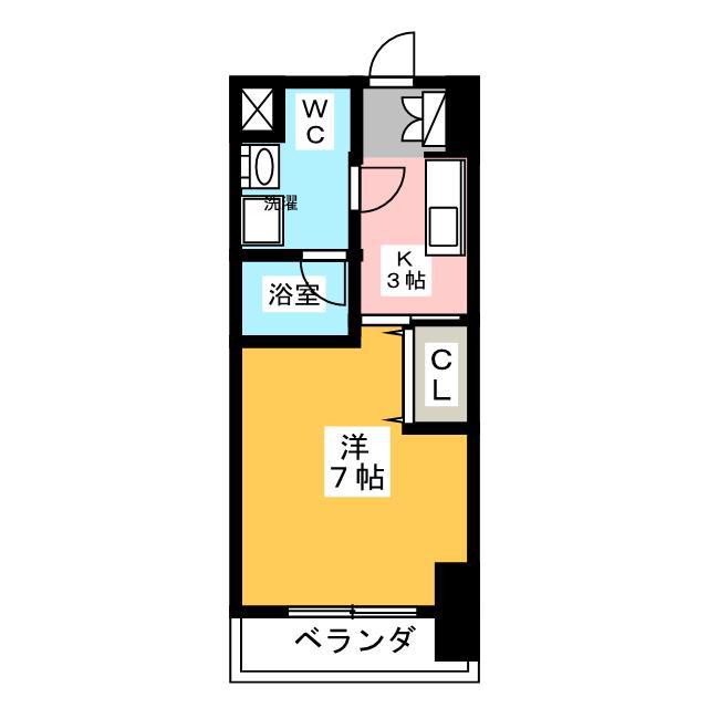 ロジック砂山(1K/11階)の間取り写真