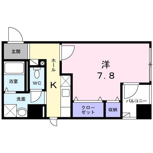 アクアーリオ(1K/3階)の間取り写真