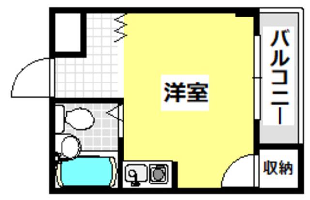 清和ハイツ(ワンルーム/2階)の間取り写真