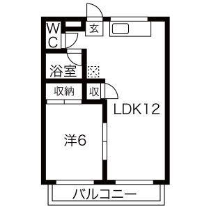 アネックス(1LDK/2階)の間取り写真