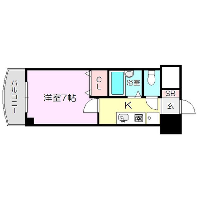 ノルデンハイム新大阪(1K/3階)の間取り写真