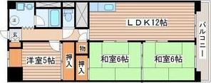 チサンマンション雨宮町(3LDK/7階)の間取り写真