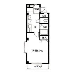 カターラ(1K/2階)の間取り写真