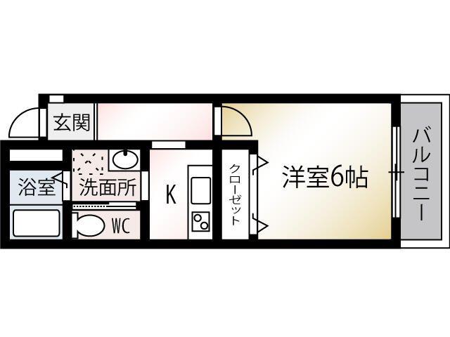 ラフィネHIRO(1K/5階)の間取り写真