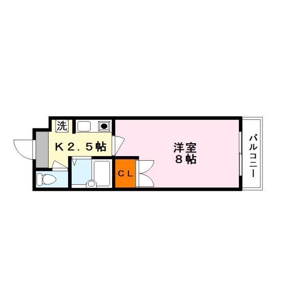 センチュリー玉川(1K/1階)の間取り写真