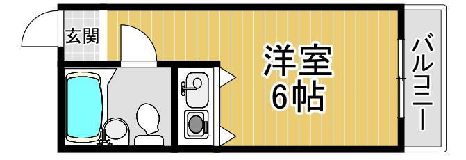 コスモメイト野田(ワンルーム/2階)の間取り写真