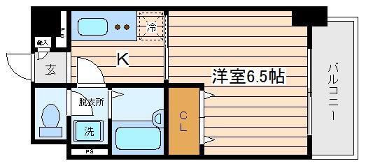 ベスト伊勢佐木町(1K/8階)の間取り写真