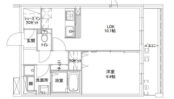 PARK HOME 元住吉パークホーム元住吉(1LDK/1階)の間取り写真