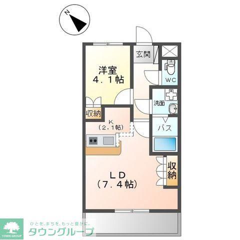 ラディアーレ(1LDK/1階)の間取り写真