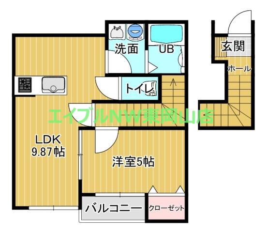ソラリオ(1LDK/2階)の間取り写真