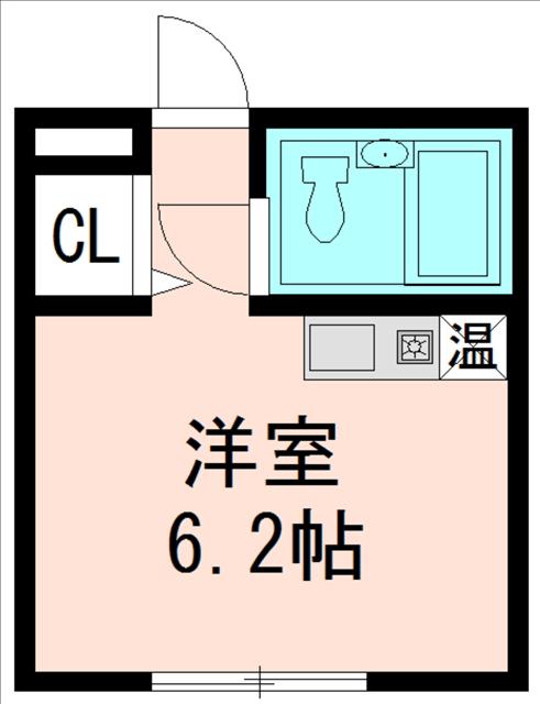 ホシオウビル(ワンルーム/3階)の間取り写真