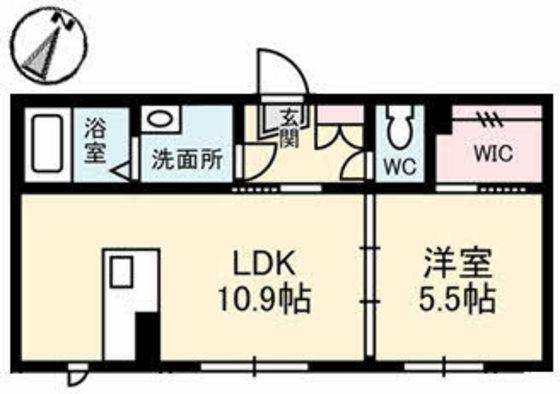 ラフィナート(1LDK/1階)の間取り写真