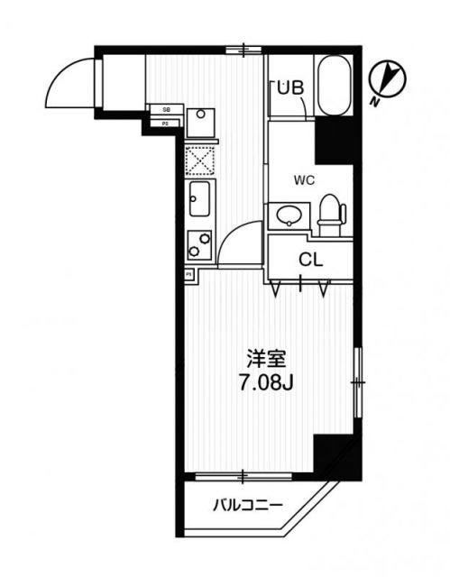 ブランセ森下(1K/6階)の間取り写真