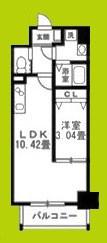 リアライズ堺宿院(1LDK/4階)の間取り写真
