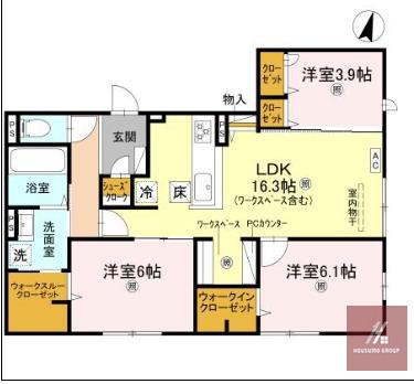 CASA. FILANTE V(3LDK/1階)の間取り写真