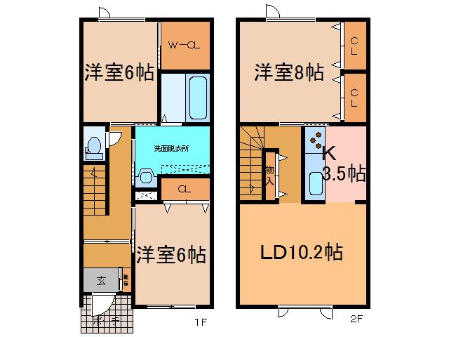 ライム166(3LDK/1階)の間取り写真