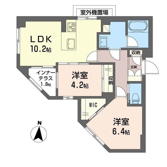 ベルフォーレII(2LDK/2階)の間取り写真
