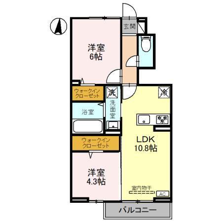 アークイースト(2LDK/1階)の間取り写真