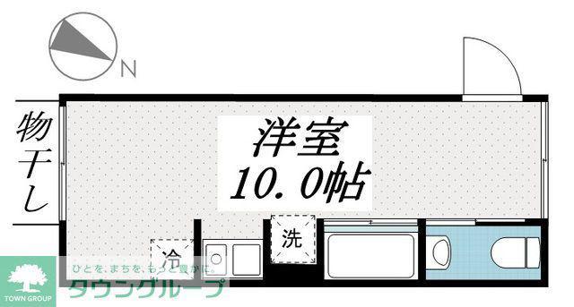 PSR北小金(ワンルーム/1階)の間取り写真