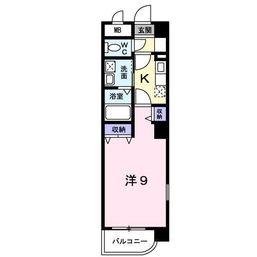 レガート元町(1K/7階)の間取り写真