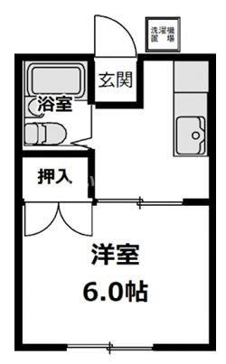 両毛コーポ(1K/1階)の間取り写真
